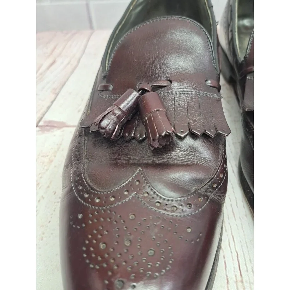 Foot Joy Classics 75713 KO Brown Tassel Loafer Dress Leather ‎ Men's Size 11 C